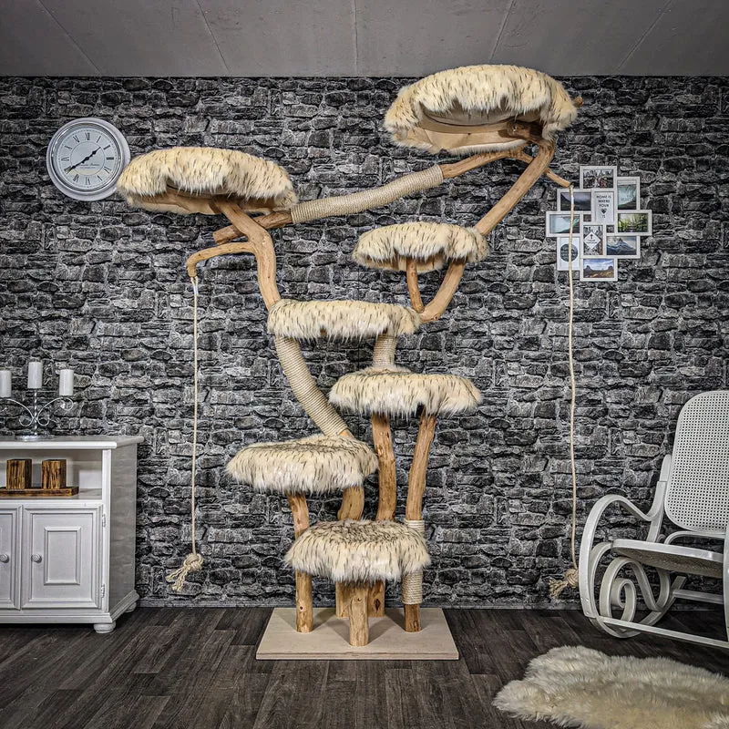 Naturkratzbaum 2276 Kratzbaum Natur Holz Design 210 cm hoch