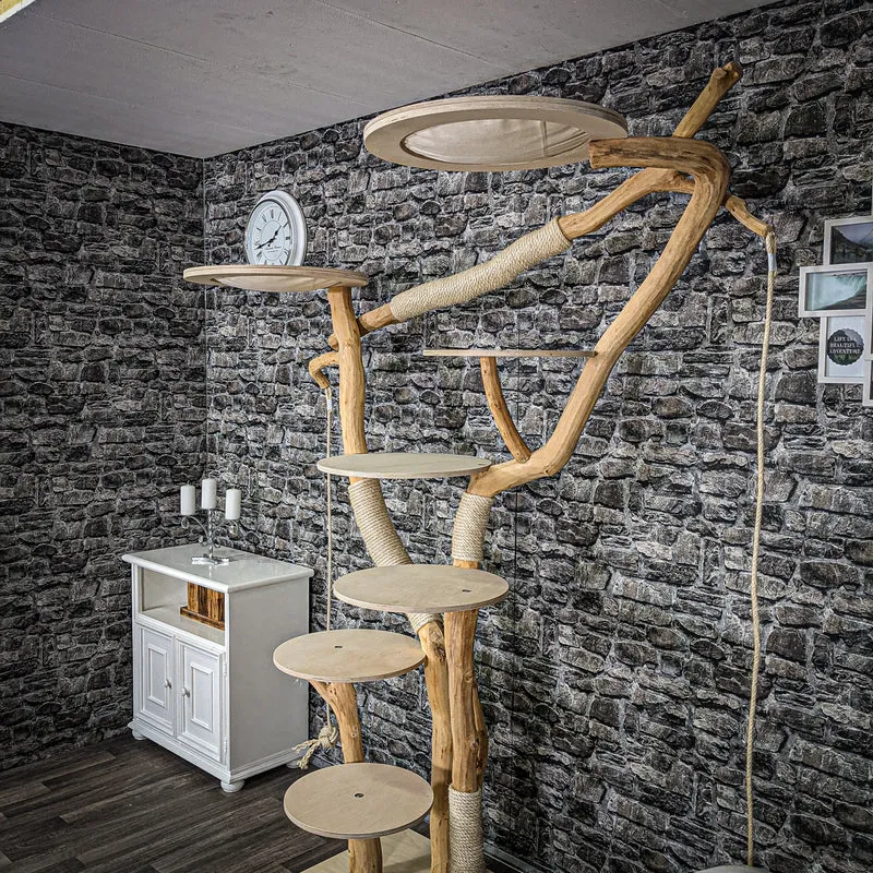 Naturkratzbaum 2276 Kratzbaum Natur Holz Design 210 cm hoch