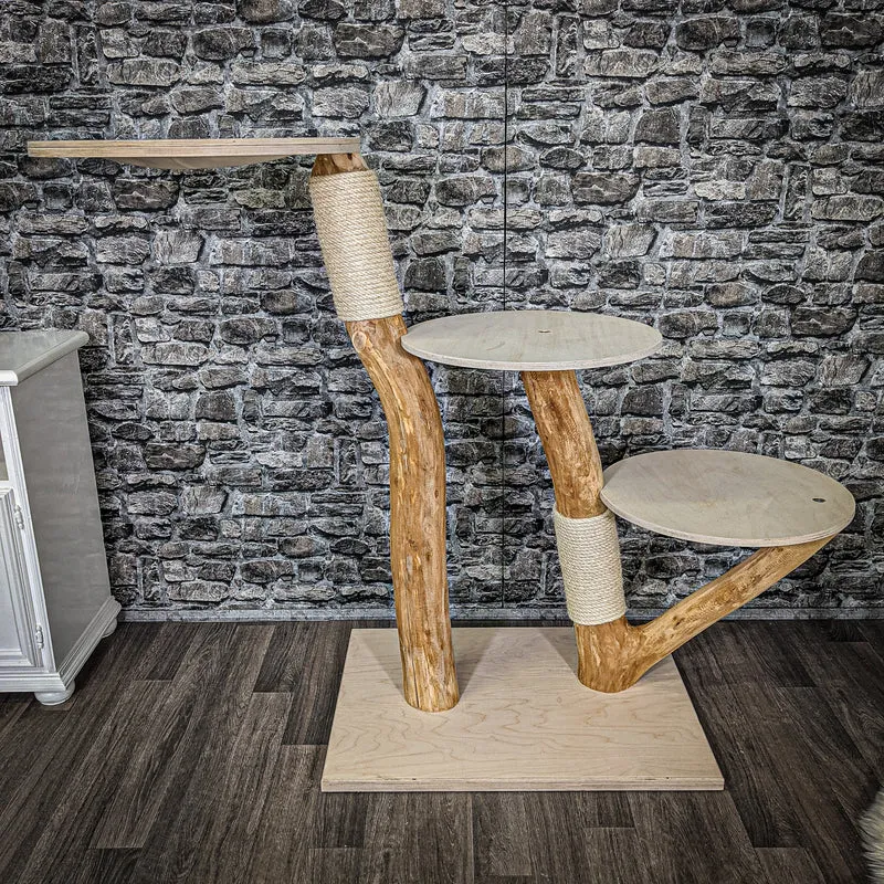 Naturkratzbaum 2275 Kratzbaum Natur Holz Design 122 cm hoch
