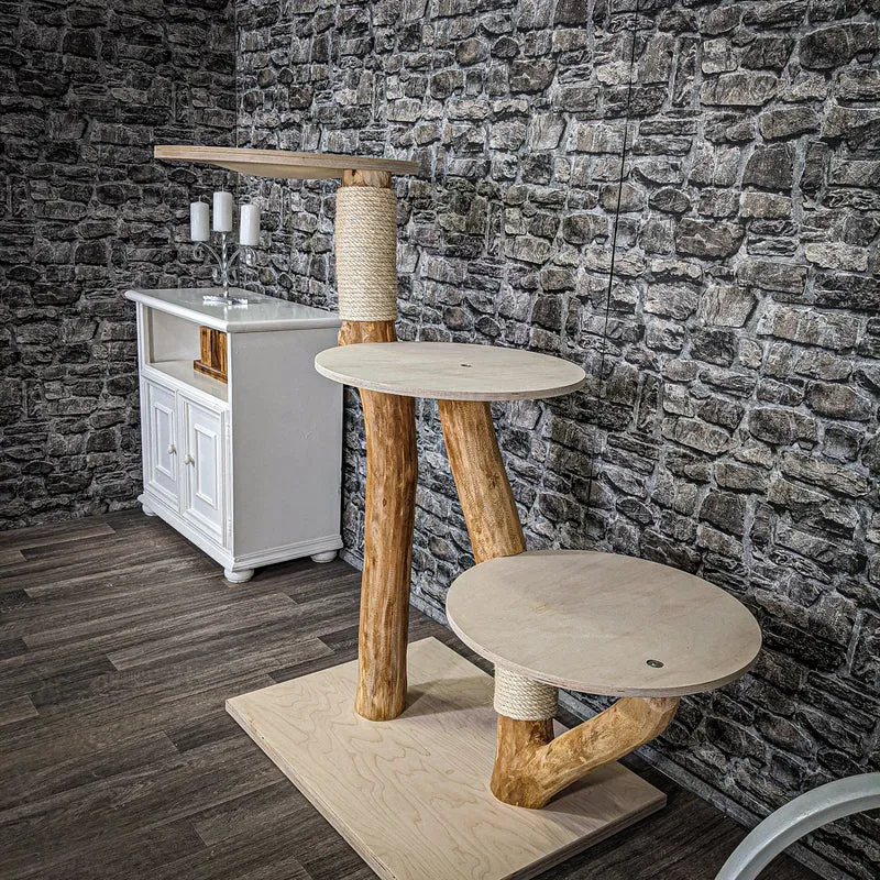 Naturkratzbaum 2275 Kratzbaum Natur Holz Design 122 cm hoch