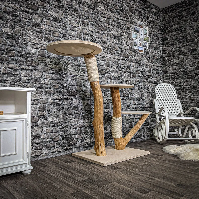 Naturkratzbaum 2275 Kratzbaum Natur Holz Design 122 cm hoch