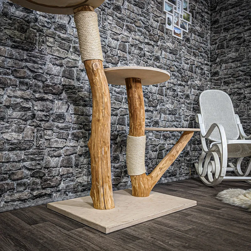 Naturkratzbaum 2275 Kratzbaum Natur Holz Design 122 cm hoch