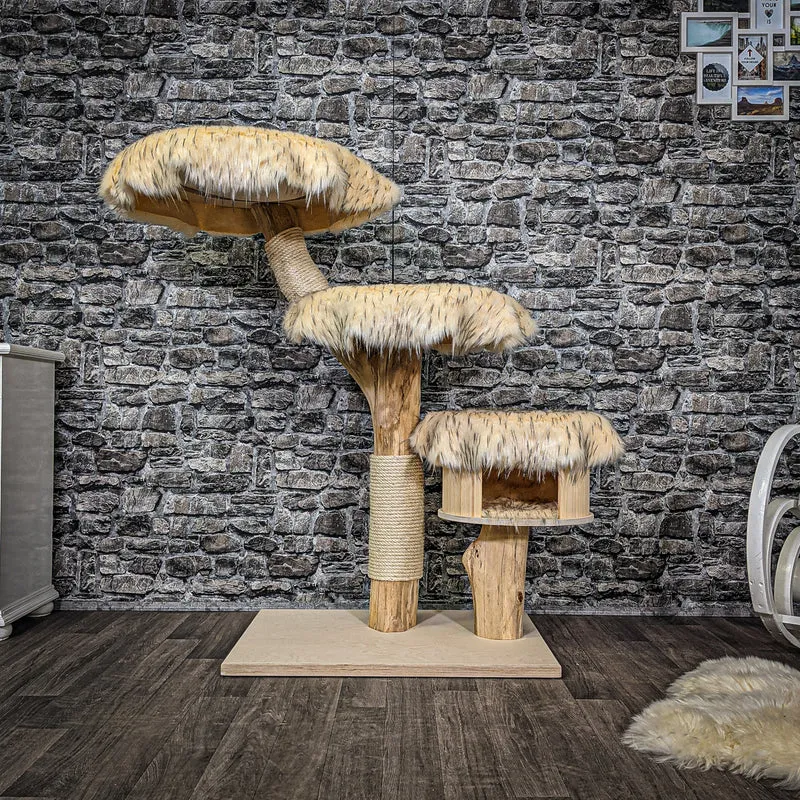 Naturkratzbaum 2274 Kratzbaum Natur Holz Design 123 cm hoch