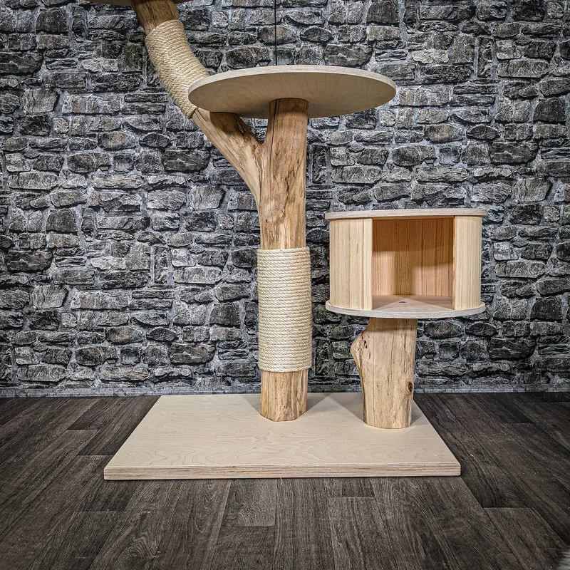 Naturkratzbaum 2274 Kratzbaum Natur Holz Design 123 cm hoch