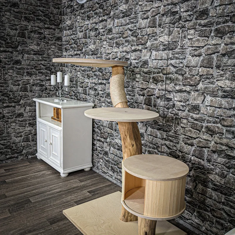 Naturkratzbaum 2274 Kratzbaum Natur Holz Design 123 cm hoch