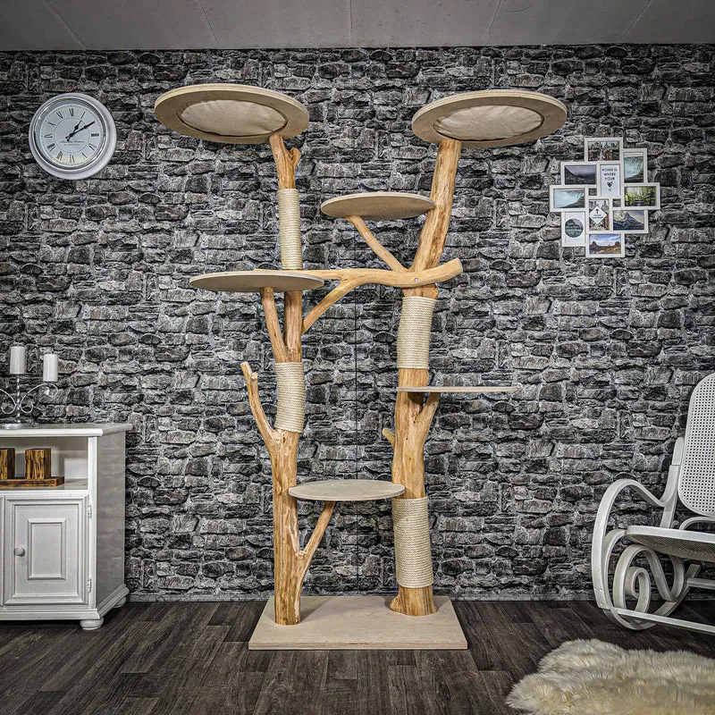 Naturkratzbaum 2273 Kratzbaum Natur Holz Design 195 cm hoch