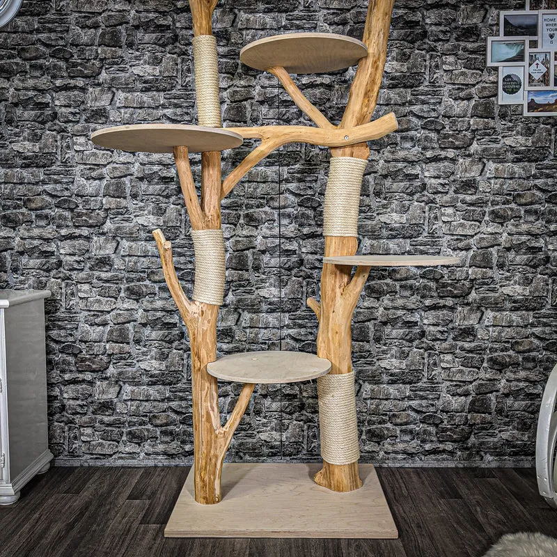 Naturkratzbaum 2273 Kratzbaum Natur Holz Design 195 cm hoch