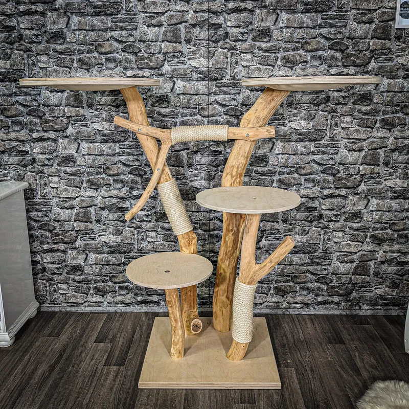 Naturkratzbaum 2272 Kratzbaum Natur Holz Design 133 cm hoch