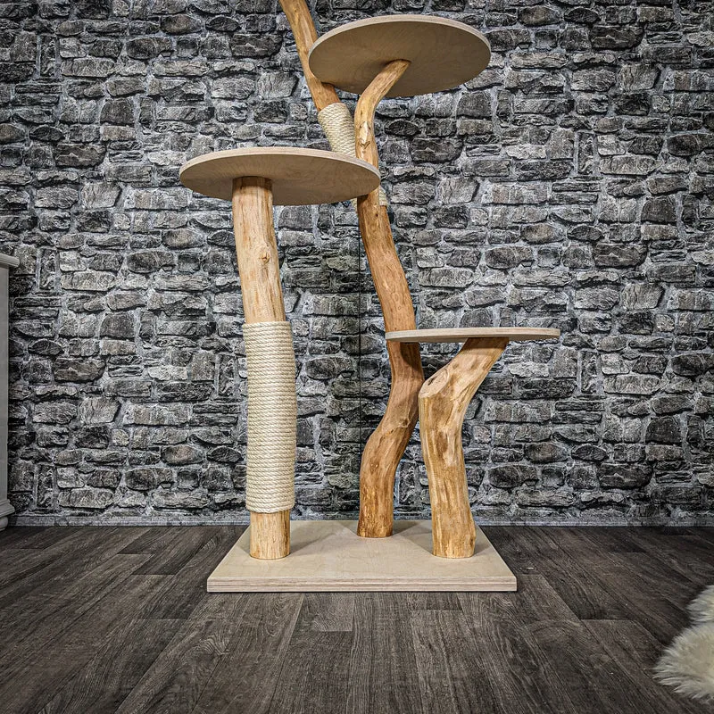 Naturkratzbaum 2271 Kratzbaum Natur Holz Design 158 cm hoch