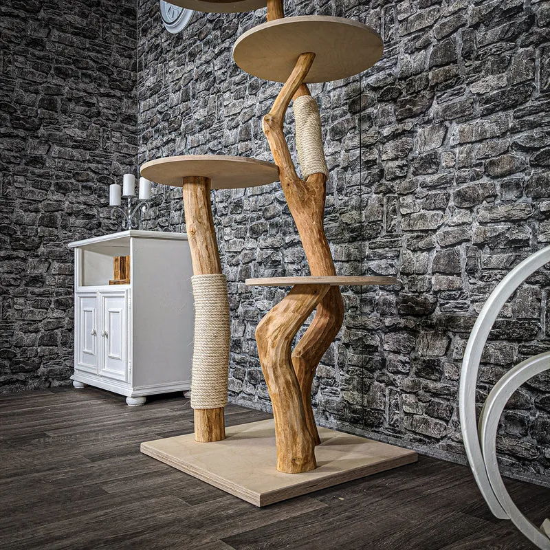 Naturkratzbaum 2271 Kratzbaum Natur Holz Design 158 cm hoch