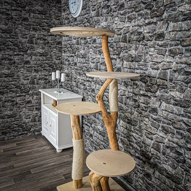 Naturkratzbaum 2271 Kratzbaum Natur Holz Design 158 cm hoch