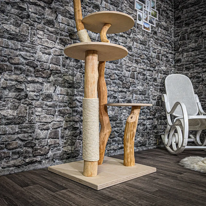 Naturkratzbaum 2271 Kratzbaum Natur Holz Design 158 cm hoch