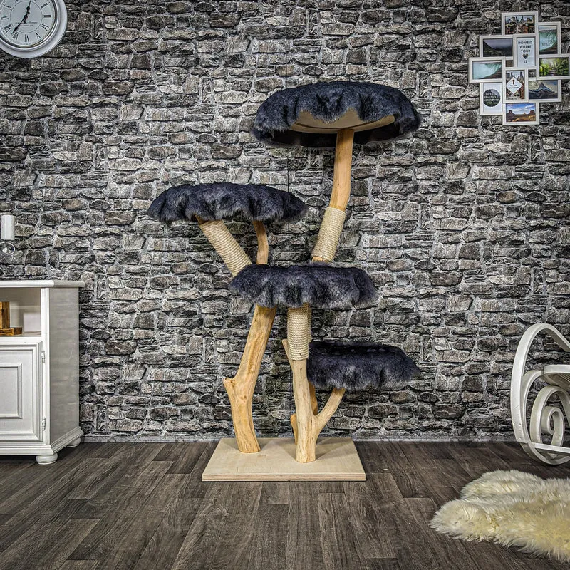 Naturkratzbaum 2270 Kratzbaum Natur Holz Design 150 cm hoch