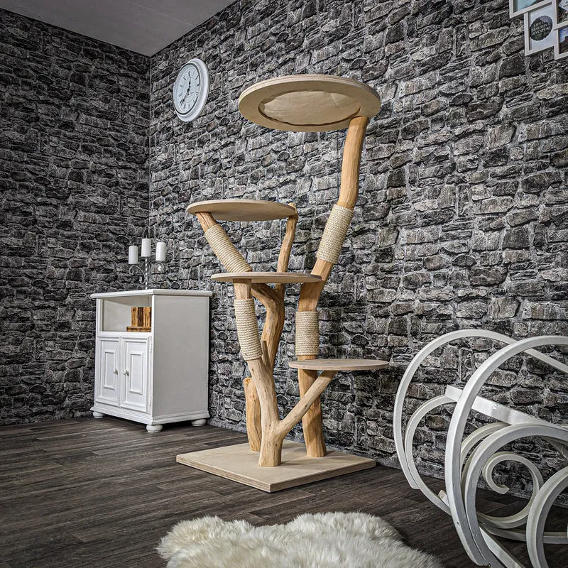 Naturkratzbaum 2270 Kratzbaum Natur Holz Design 150 cm hoch