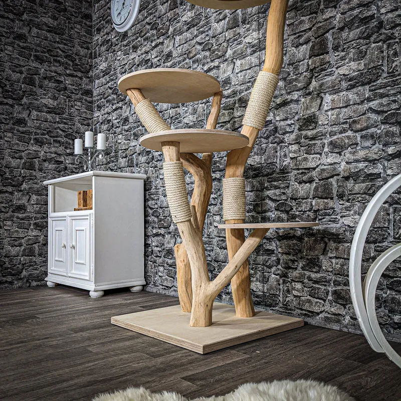 Naturkratzbaum 2270 Kratzbaum Natur Holz Design 150 cm hoch