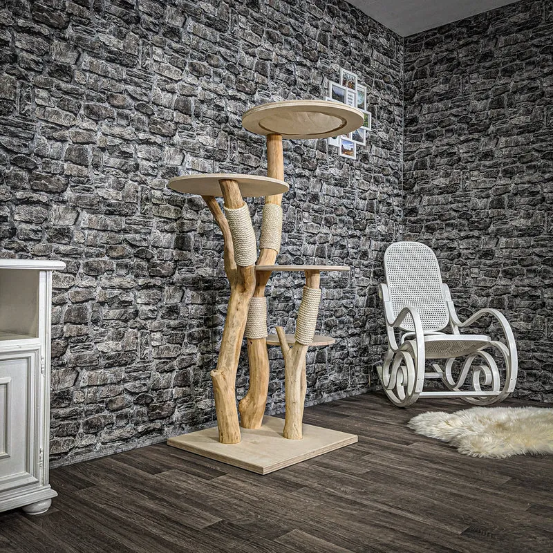 Naturkratzbaum 2270 Kratzbaum Natur Holz Design 150 cm hoch