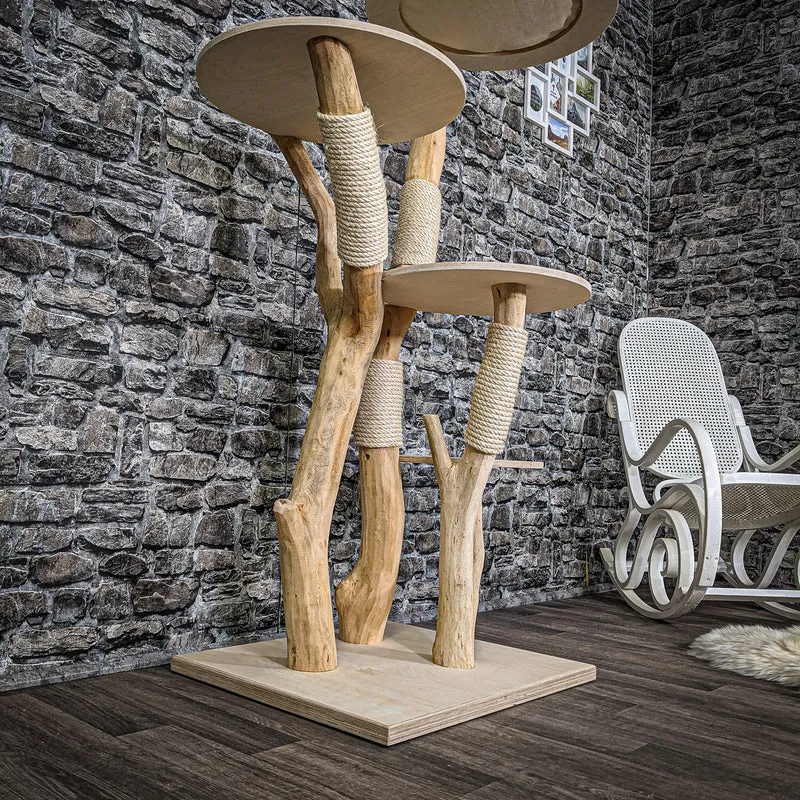 Naturkratzbaum 2270 Kratzbaum Natur Holz Design 150 cm hoch