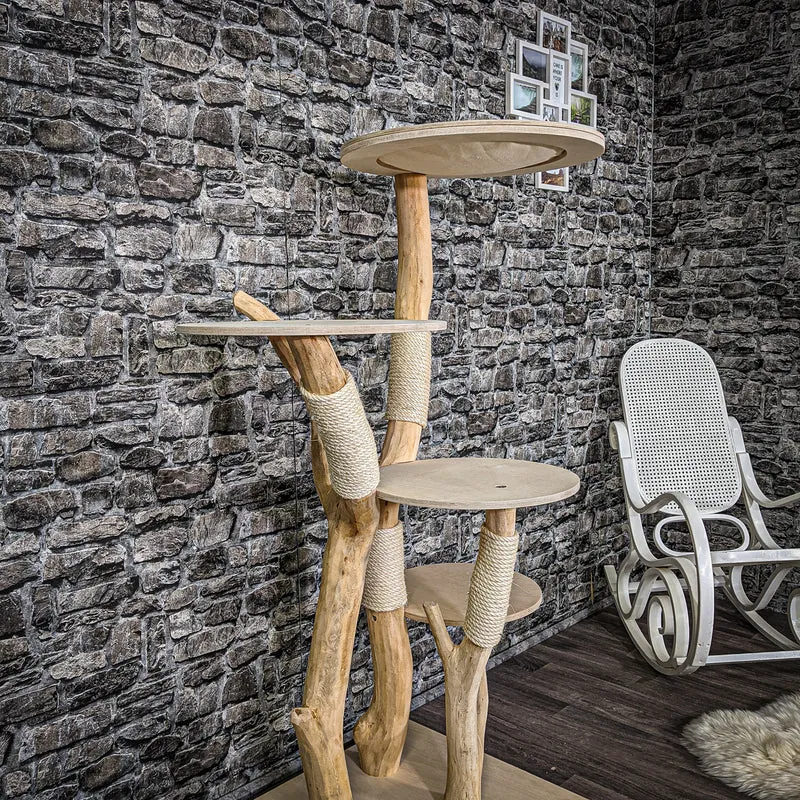 Naturkratzbaum 2270 Kratzbaum Natur Holz Design 150 cm hoch