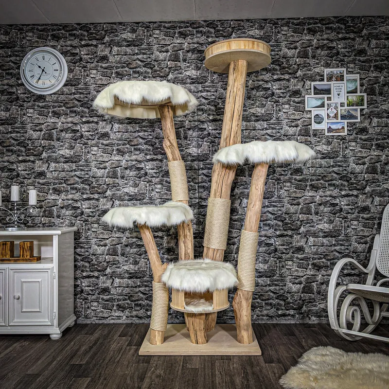 Naturkratzbaum 2263 Kratzbaum Natur Holz Design 210 cm hoch