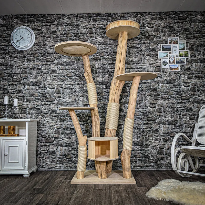 Naturkratzbaum 2263 Kratzbaum Natur Holz Design 210 cm hoch