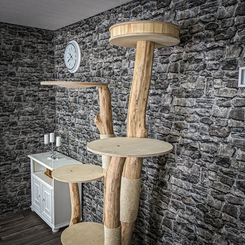 Naturkratzbaum 2263 Kratzbaum Natur Holz Design 210 cm hoch