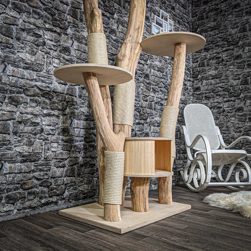 Naturkratzbaum 2263 Kratzbaum Natur Holz Design 210 cm hoch