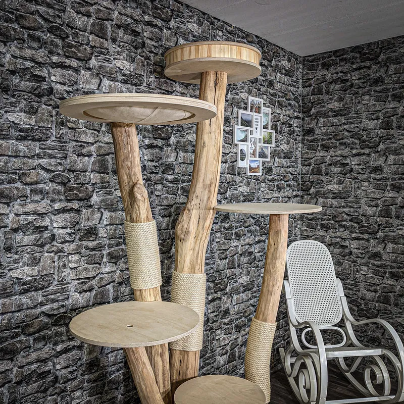 Naturkratzbaum 2263 Kratzbaum Natur Holz Design 210 cm hoch
