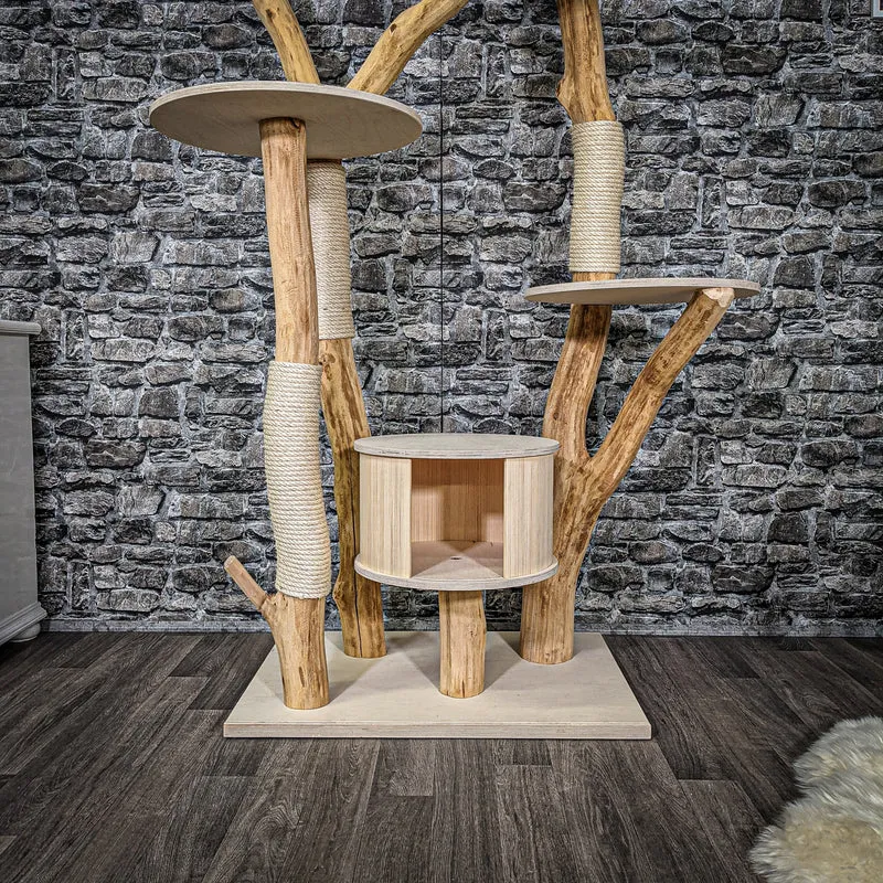 Naturkratzbaum 2262 Kratzbaum Natur Holz Design 210 cm hoch