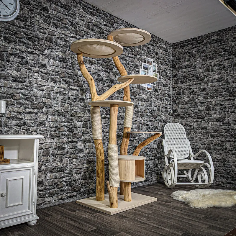 Naturkratzbaum 2262 Kratzbaum Natur Holz Design 210 cm hoch
