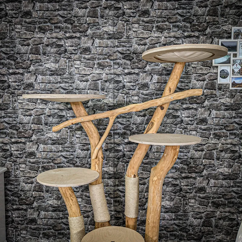 Naturkratzbaum 2261 Kratzbaum Natur Holz Design 175 cm hoch