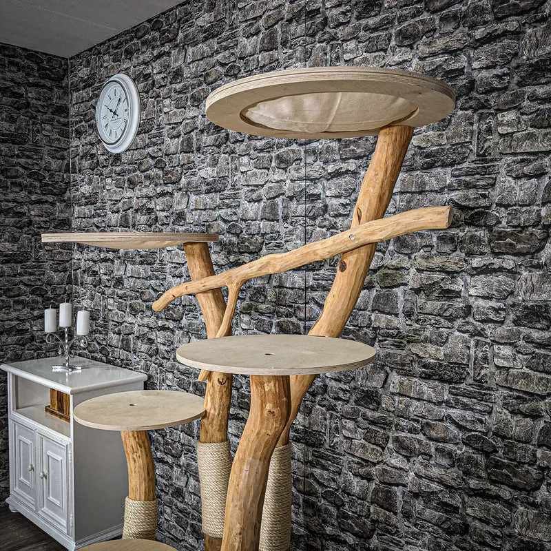 Naturkratzbaum 2261 Kratzbaum Natur Holz Design 175 cm hoch