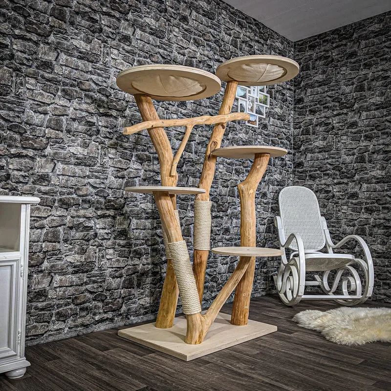 Naturkratzbaum 2261 Kratzbaum Natur Holz Design 175 cm hoch