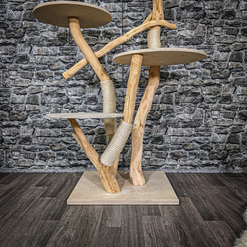 Naturkratzbaum 2260 Kratzbaum Natur Holz Design 145 cm hoch