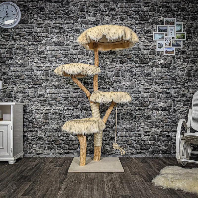 Naturkratzbaum 2254 Kratzbaum Natur Holz Design 160 cm hoch