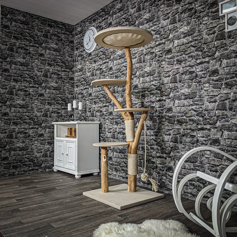 Naturkratzbaum 2254 Kratzbaum Natur Holz Design 160 cm hoch