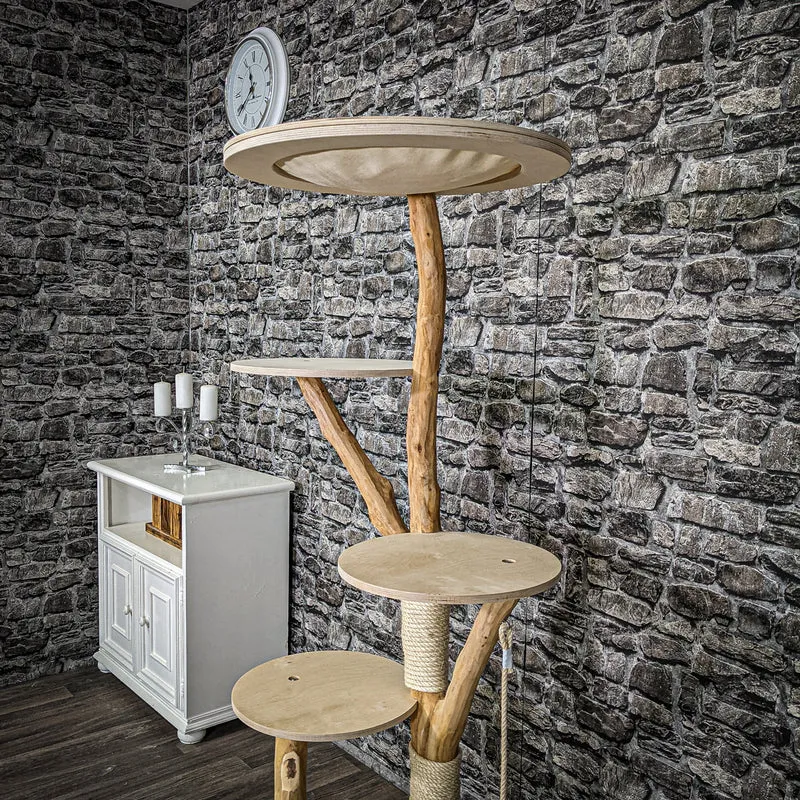Naturkratzbaum 2254 Kratzbaum Natur Holz Design 160 cm hoch