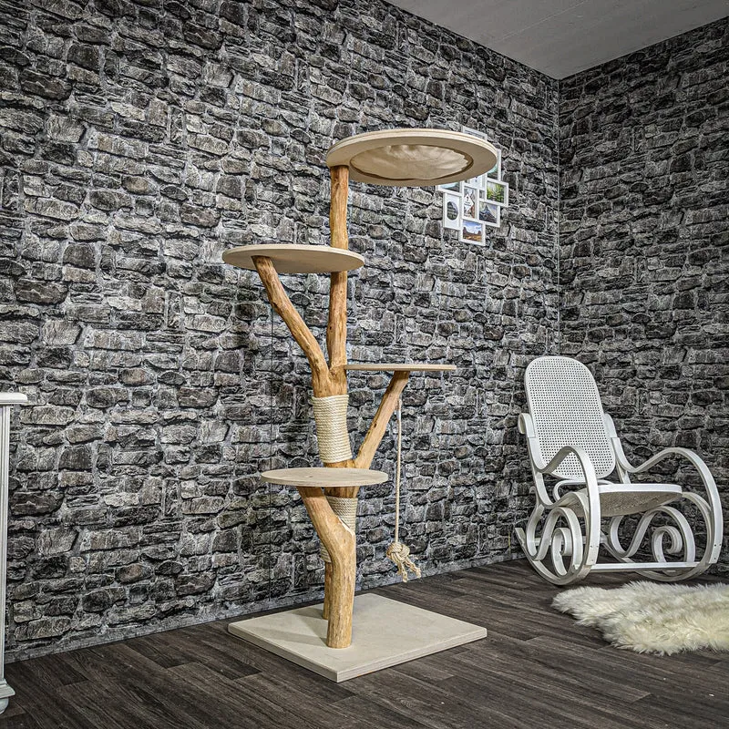 Naturkratzbaum 2254 Kratzbaum Natur Holz Design 160 cm hoch