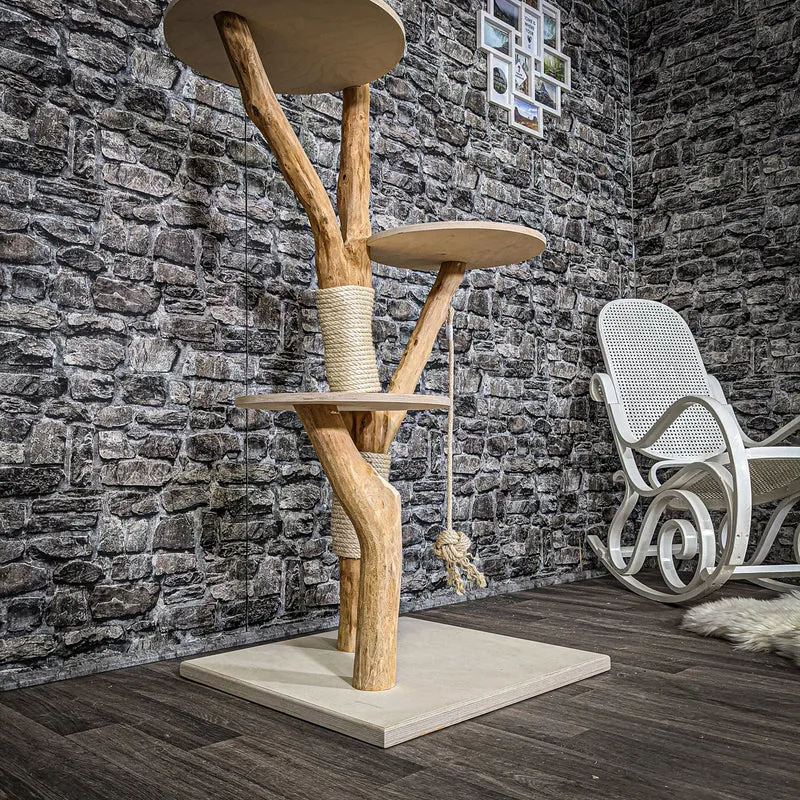 Naturkratzbaum 2254 Kratzbaum Natur Holz Design 160 cm hoch