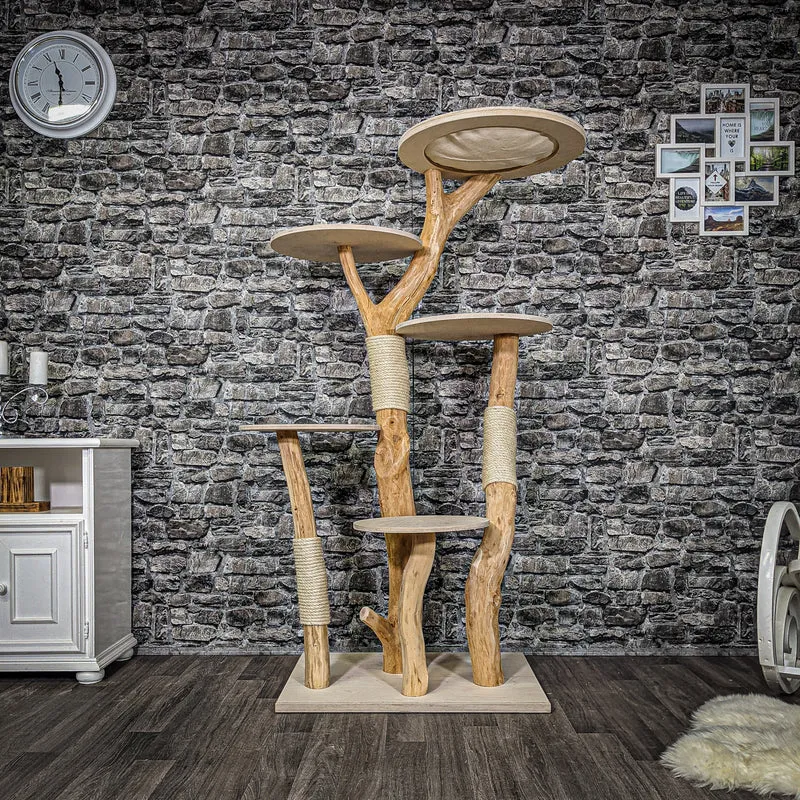 Naturkratzbaum 2253 Kratzbaum Natur Holz Design 170 cm hoch