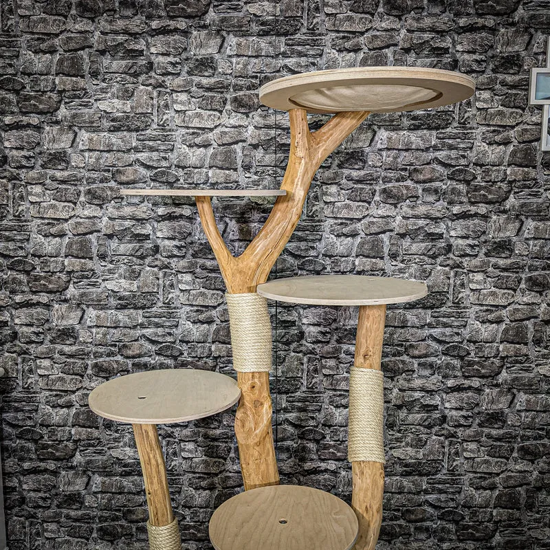 Naturkratzbaum 2253 Kratzbaum Natur Holz Design 170 cm hoch
