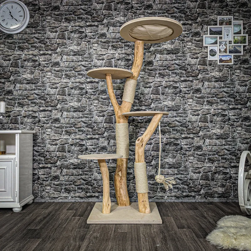 Naturkratzbaum 2252 Kratzbaum Natur Holz Design 170 cm hoch