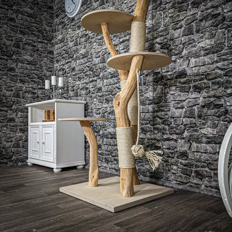 Naturkratzbaum 2252 Kratzbaum Natur Holz Design 170 cm hoch