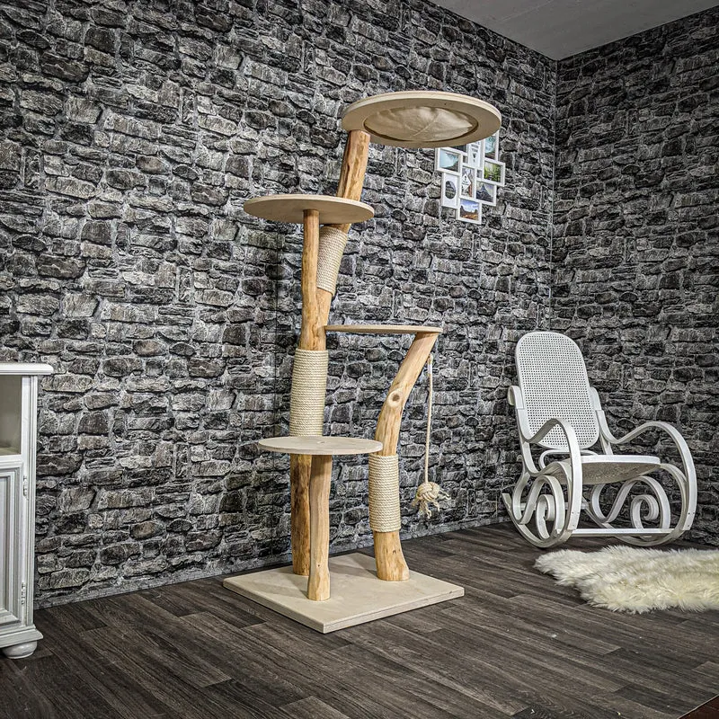 Naturkratzbaum 2252 Kratzbaum Natur Holz Design 170 cm hoch