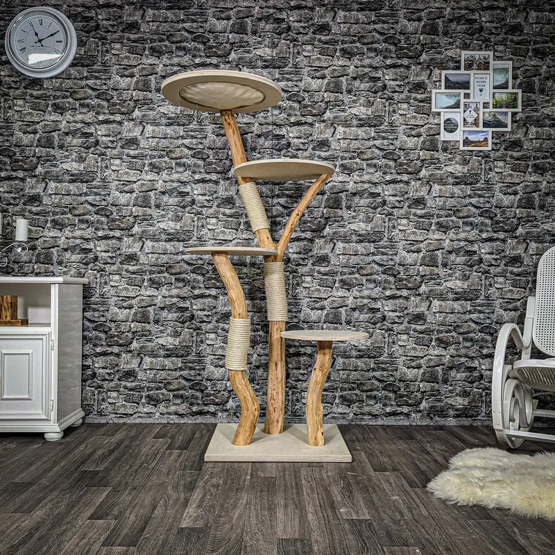 Naturkratzbaum 2251 Kratzbaum Natur Holz Design 170 cm hoch