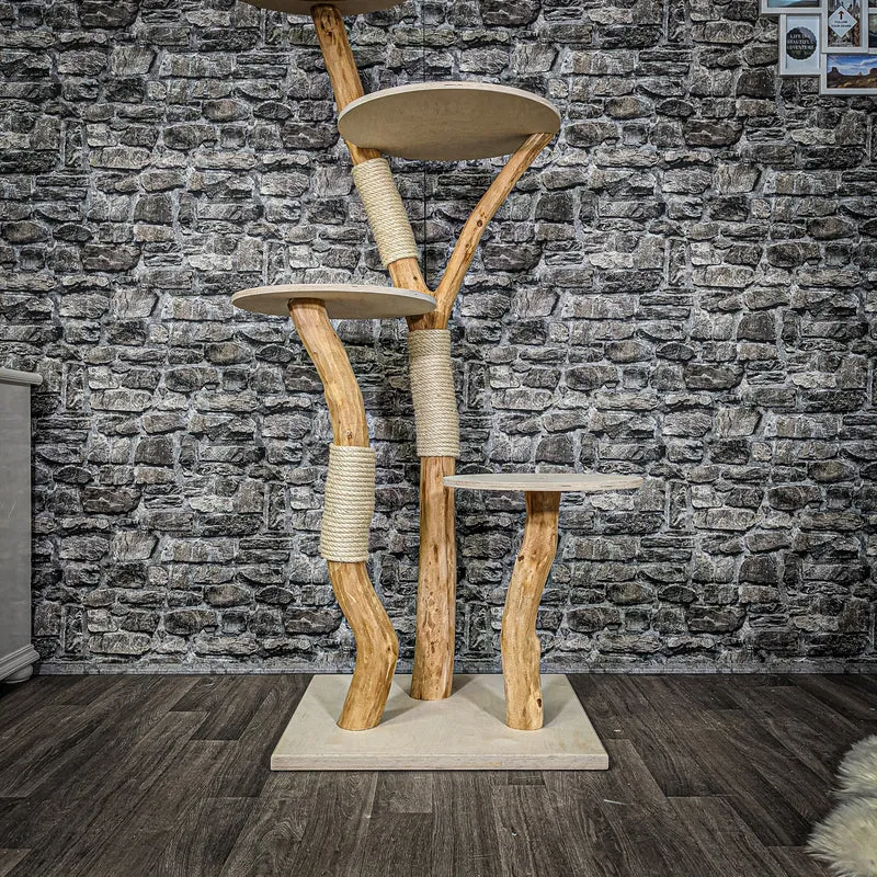 Naturkratzbaum 2251 Kratzbaum Natur Holz Design 170 cm hoch