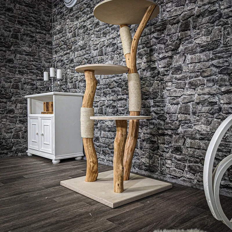 Naturkratzbaum 2251 Kratzbaum Natur Holz Design 170 cm hoch