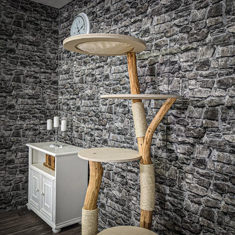 Naturkratzbaum 2251 Kratzbaum Natur Holz Design 170 cm hoch