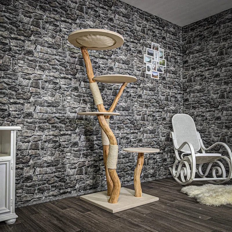 Naturkratzbaum 2251 Kratzbaum Natur Holz Design 170 cm hoch