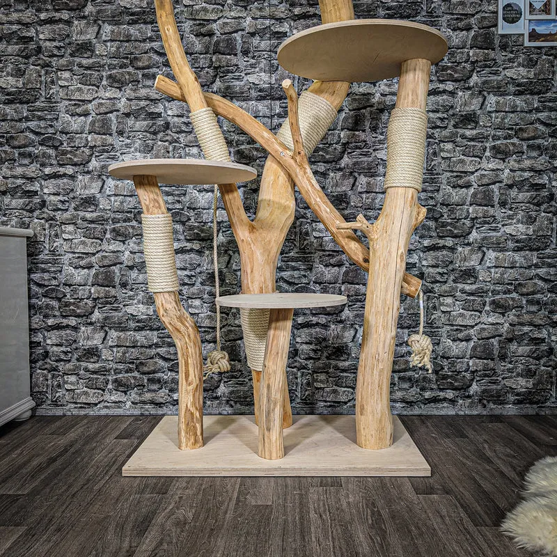 Naturkratzbaum 2250 Kratzbaum Natur Holz Design 205 cm hoch