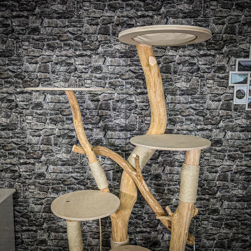 Naturkratzbaum 2250 Kratzbaum Natur Holz Design 205 cm hoch